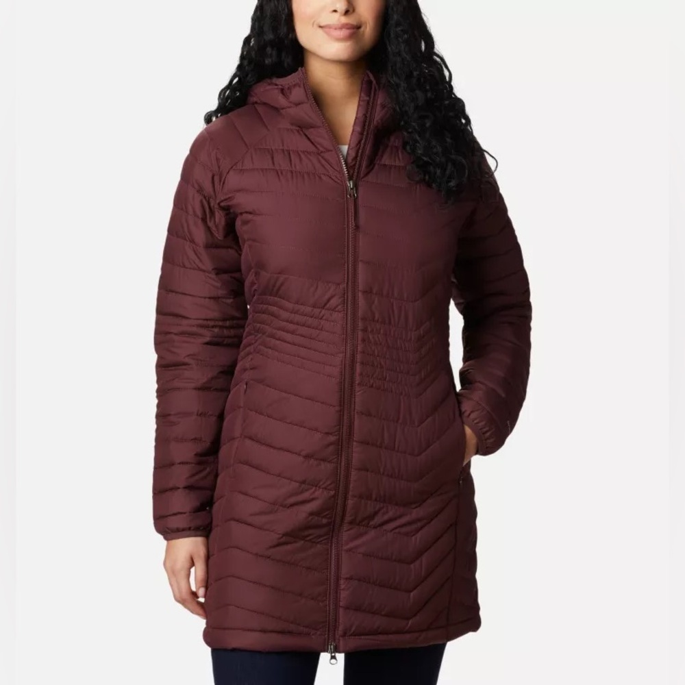 NWT Columbia Women's Powder Lite Mid Jacket Malbec Burgundy - 3X
